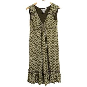 Y2K Mesh Sleeveless Babydoll Ruffle Hem Dress Size Medium